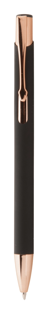 Stylo à bille en aluminium recyclé avec finition caoutchoutée personnalisable