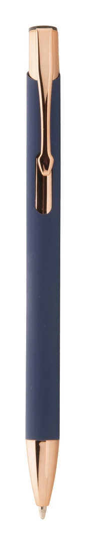 Stylo à bille en aluminium recyclé avec finition caoutchoutée personnalisable