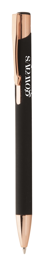 Stylo à bille en aluminium recyclé avec finition caoutchoutée personnalisable