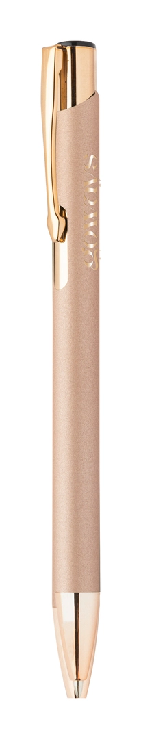 Stylo à bille en aluminium recyclé avec finition caoutchoutée personnalisable