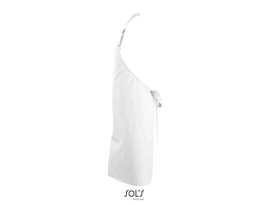 Tablier long avec poches en polyester et coton personnalisable