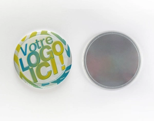 Badge Miroir de Poche - Diamètre 88 mm - Made in France
