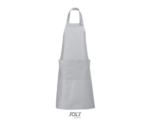 Tablier long avec poches en polyester et coton personnalisable