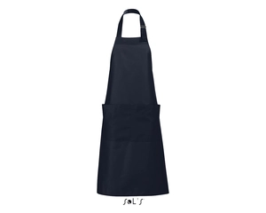 Tablier long avec poches en polyester et coton personnalisable