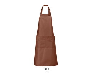 Tablier long avec poches en polyester et coton personnalisable