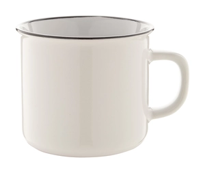 Mug vintage 300 ml personnalisé avec des bords noirs personnalisable