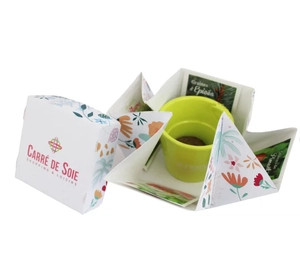 Kit 4 saisons avec sachets de graines et boite surprise personnalisable