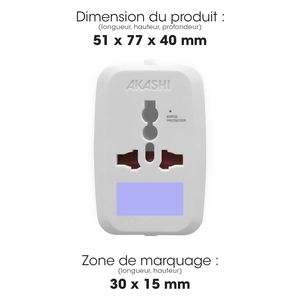 Adaptateur de voyage avec 2 ports USB - 150 pays personnalisable