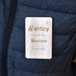 Badge bois magnétique personnalisable