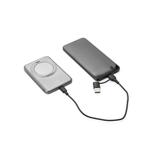 Batterie nomade magnétique de 5 000 mAh avec chargeur sans fil ultrarapide de 15 W personnalisable