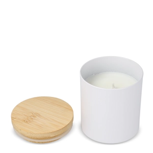 Bougie végétale parfumée avec pot en aluminium recyclé personnalisable