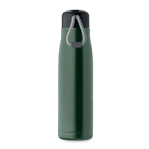 Bouteille à double paroi en acier inoxydable recyclé avec poignée 500ml personnalisable