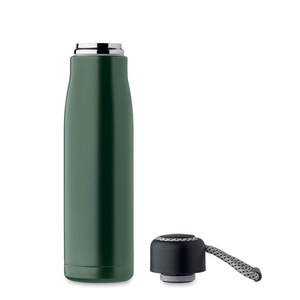 Bouteille à double paroi en acier inoxydable recyclé avec poignée 500ml personnalisable