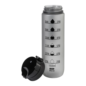 Bouteille avec graduation en RPET - 1 litre personnalisable