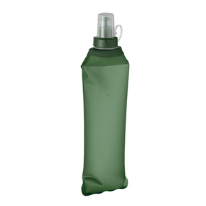 Bouteille d'eau pliable en TPU avec valve à pincer personnalisable