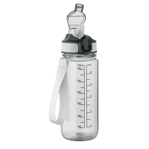 Bouteille de sport motivante en RPET avec paille intégrée personnalisable