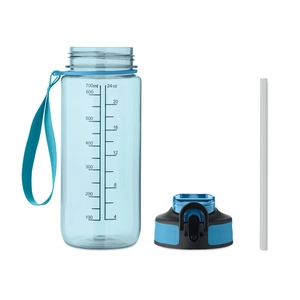 Bouteille de sport motivante en RPET avec paille intégrée personnalisable