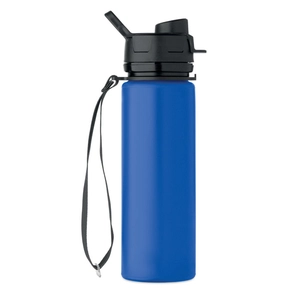 Bouteille de sport pliable en silicone avec couvercle en PP personnalisable