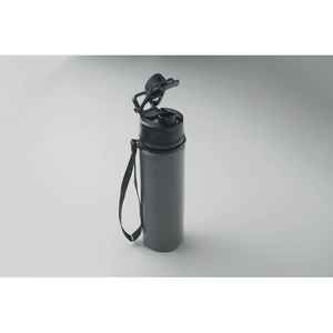 Bouteille de sport pliable en silicone avec couvercle en PP personnalisable
