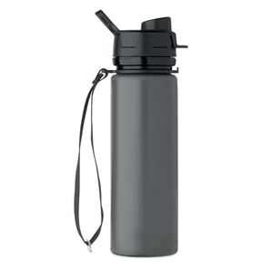 Bouteille de sport pliable en silicone avec couvercle en PP personnalisable