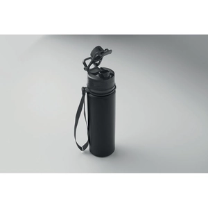 Bouteille de sport pliable en silicone avec couvercle en PP personnalisable