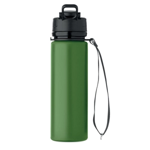 Bouteille de sport pliable en silicone avec couvercle en PP personnalisable