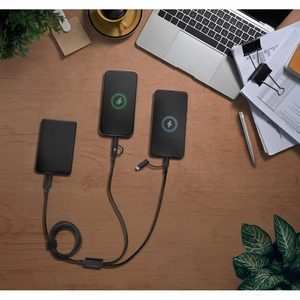 Câble USB ultra rapide 6 en 1 en aluminium recyclé (20 %) et PET recyclé (4 %) personnalisable