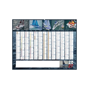 Calendrier bancaire publicitaire 13 mois voile sportive