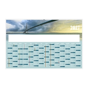 Calendrier bancaire publicitaire 14 mois pont de normandie