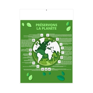 Calendrier bancaire publicitaire Marianne 14 mois avec 9 versos au choix personnalisable