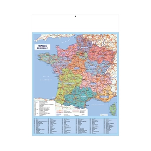 Calendrier bancaire publicitaire Marianne couleurs de 14 mois avec 9 versos au choix personnalisable