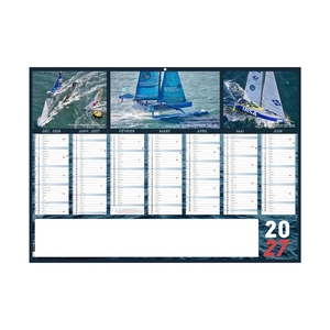 Calendrier bancaire publicitaire voile 7 mois par face personnalisable