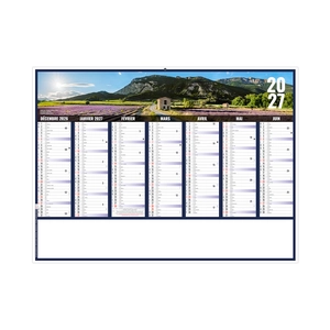 Calendrier bancaire publicitaire vues panoramiques Auvergne rhone alpes personnalisable