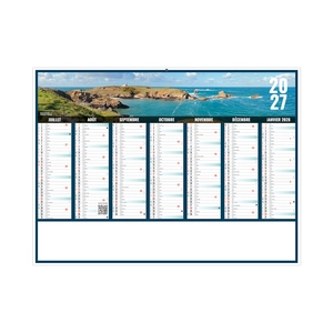 Calendrier bancaire publicitaire vues panoramiques Bretagne personnalisable