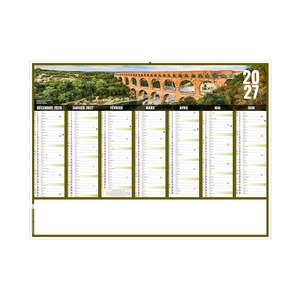 Calendrier bancaire publicitaire vues panoramiques Occitanie personnalisable
