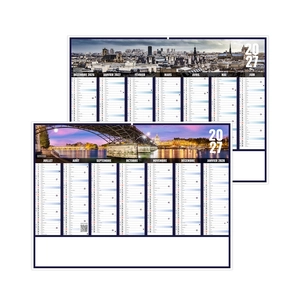 Calendrier bancaire publicitaire vues panoramiques Paris