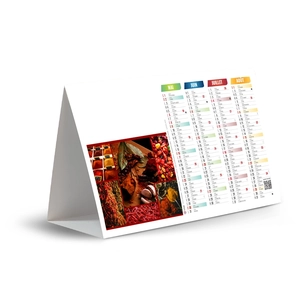 Calendrier chevalet publicitaire de comptoir tryptique Epices