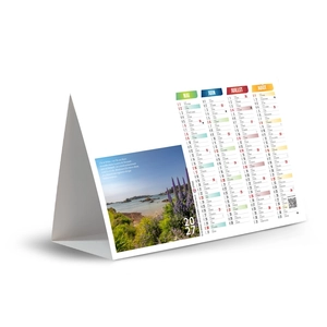 Calendrier chevalet publicitaire de comptoir tryptique îles de Bretagne
