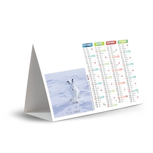 Calendrier chevalet publicitaire de comptoir tryptique Polaires