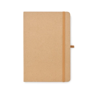 Carnet A5 avec couverture en carton comprenant 80 feuilles de papier recyclé personnalisable