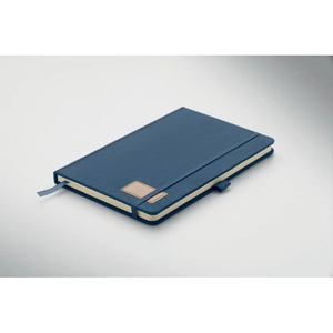 Carnet A5 avec couverture rigide en velours côtelé de polyester RPET  personnalisable