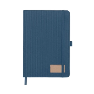 Carnet A5 avec couverture rigide en velours côtelé de polyester RPET  personnalisable
