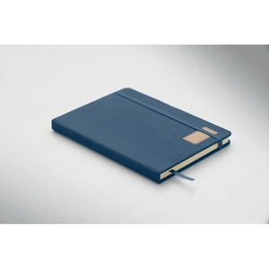 Carnet A5 avec couverture rigide en velours côtelé de polyester RPET  personnalisable