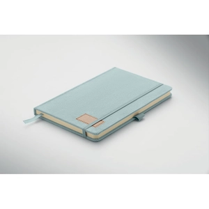Carnet A5 avec couverture rigide en velours côtelé de polyester RPET  personnalisable