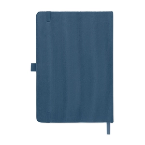 Carnet A5 avec couverture rigide en velours côtelé de polyester RPET  personnalisable