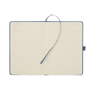 Carnet A5 avec couverture rigide en velours côtelé de polyester RPET  personnalisable