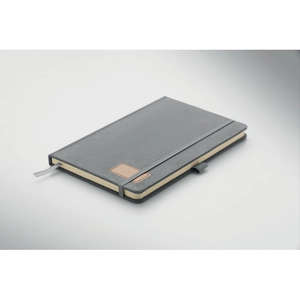 Carnet A5 avec couverture rigide en velours côtelé de polyester RPET  personnalisable