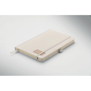 Carnet A5 avec couverture rigide en velours côtelé de polyester RPET  personnalisable