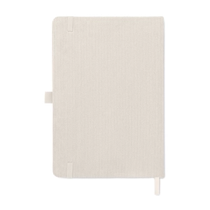 Carnet A5 avec couverture rigide en velours côtelé de polyester RPET  personnalisable