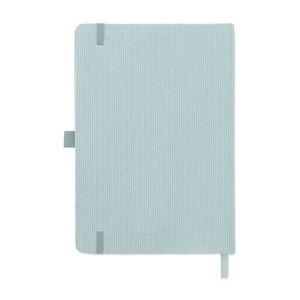 Carnet A5 avec couverture rigide en velours côtelé de polyester RPET  personnalisable